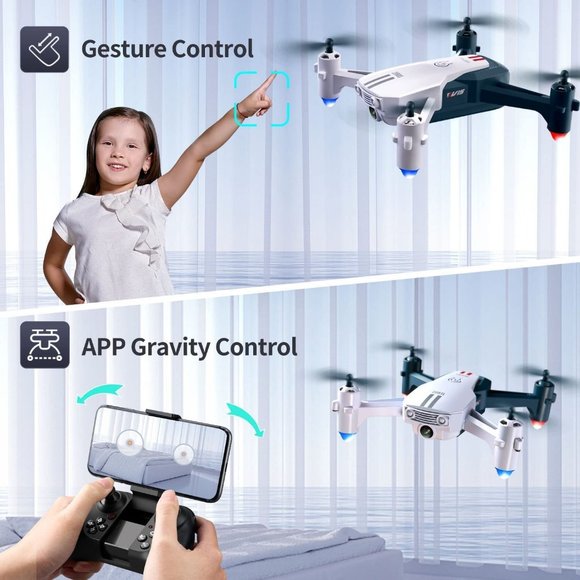 V15-1080P Wifi FPV Drone with 1080P HD Camera, Headless Mode/3D Flips, RC Quadco